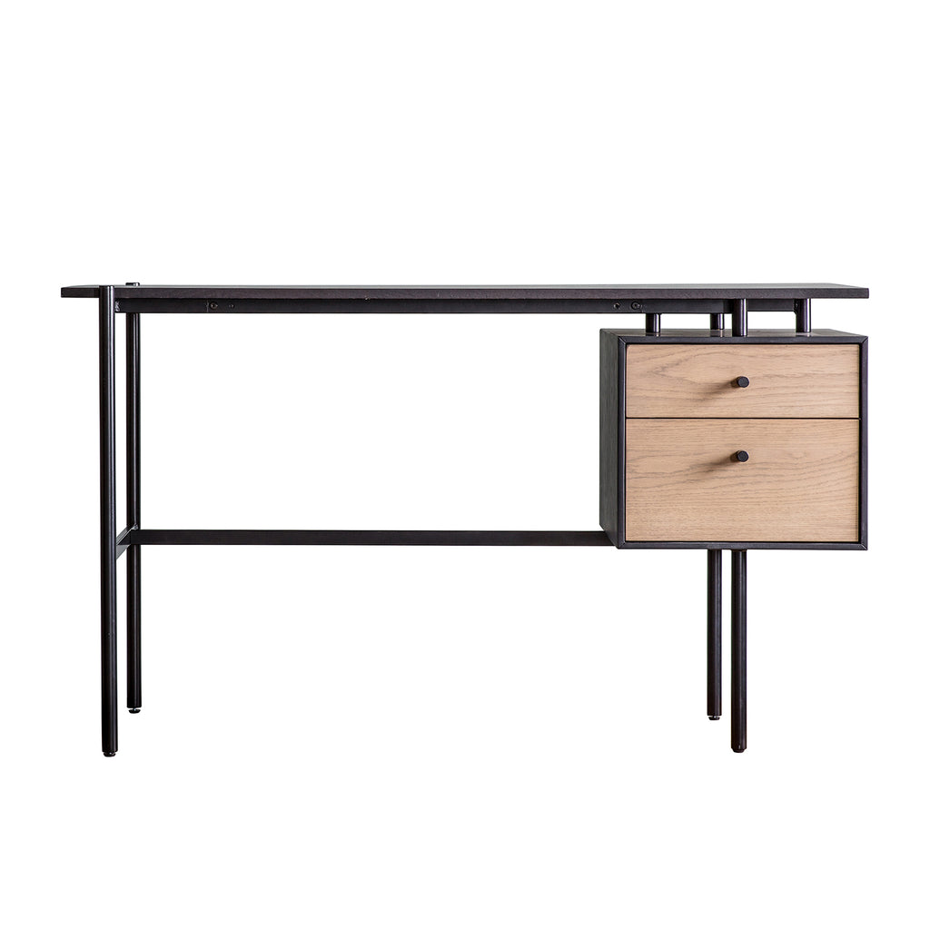 Slade 2 Drawer Desk 1300x:- Natural