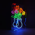 Vase Of Tulips - Neon Light