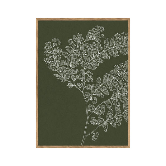 No. 7214 Leaves - 30cm x 40cm with Oak Frame