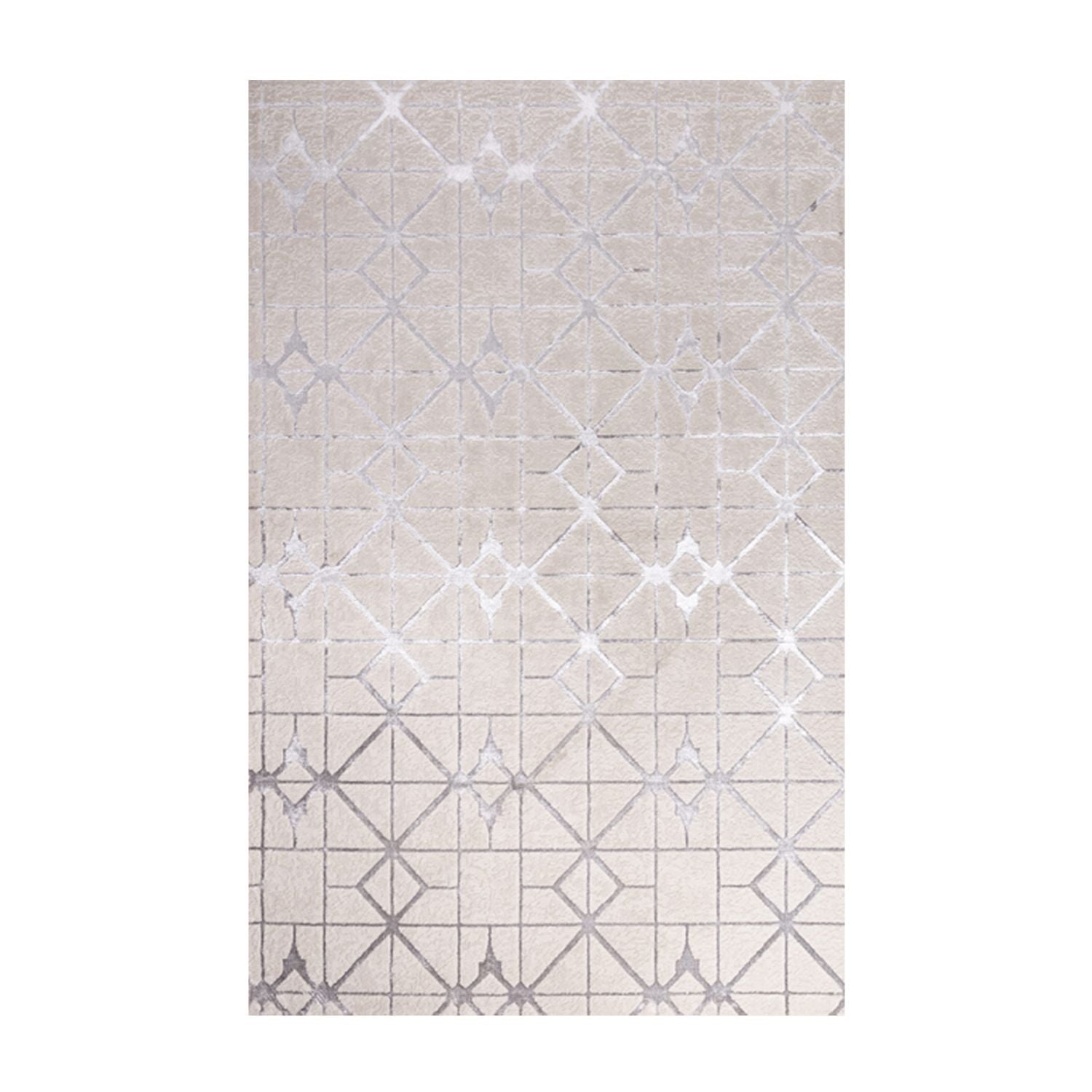Aurora Floor Rug - Lattice Silver