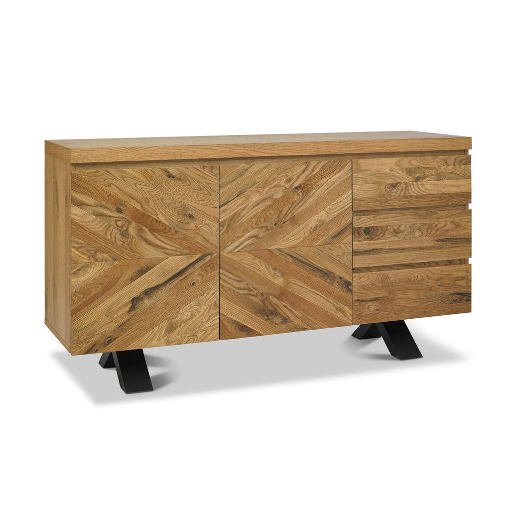 Phoenix Rustic Oak Sideboard - Wide