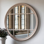 Round Window Mirror - Earth