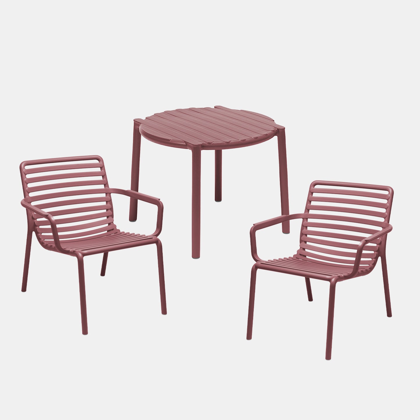Dining Set - Doga Garden Table & x2 Doga Relax Chairs - Marsala