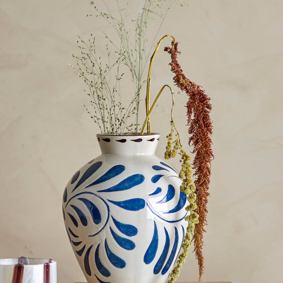 Heikki Stoneware Vase - Blue