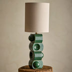 Brady Stoneware Table Lamp - Green