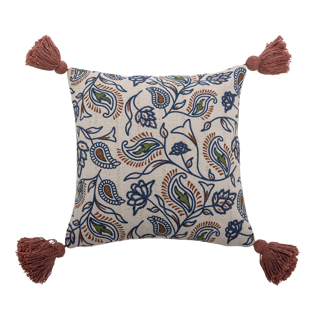 Paisley Pattern Cushion With Tassels