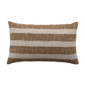 Beige & Brown Striped Cotton Cushion 