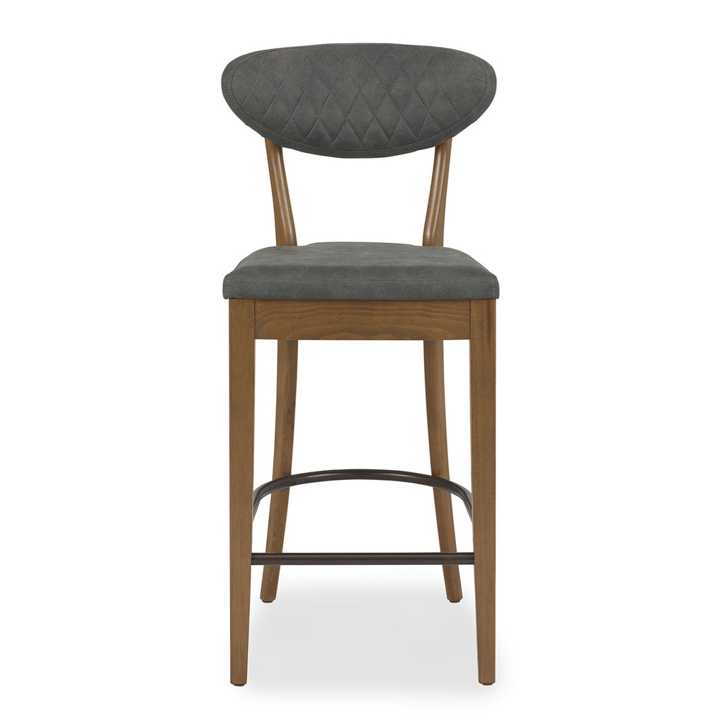 Rustic Oak Bar Stool - Dark Grey