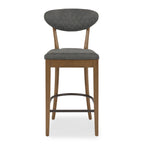 Rustic Oak Bar Stool - Dark Grey