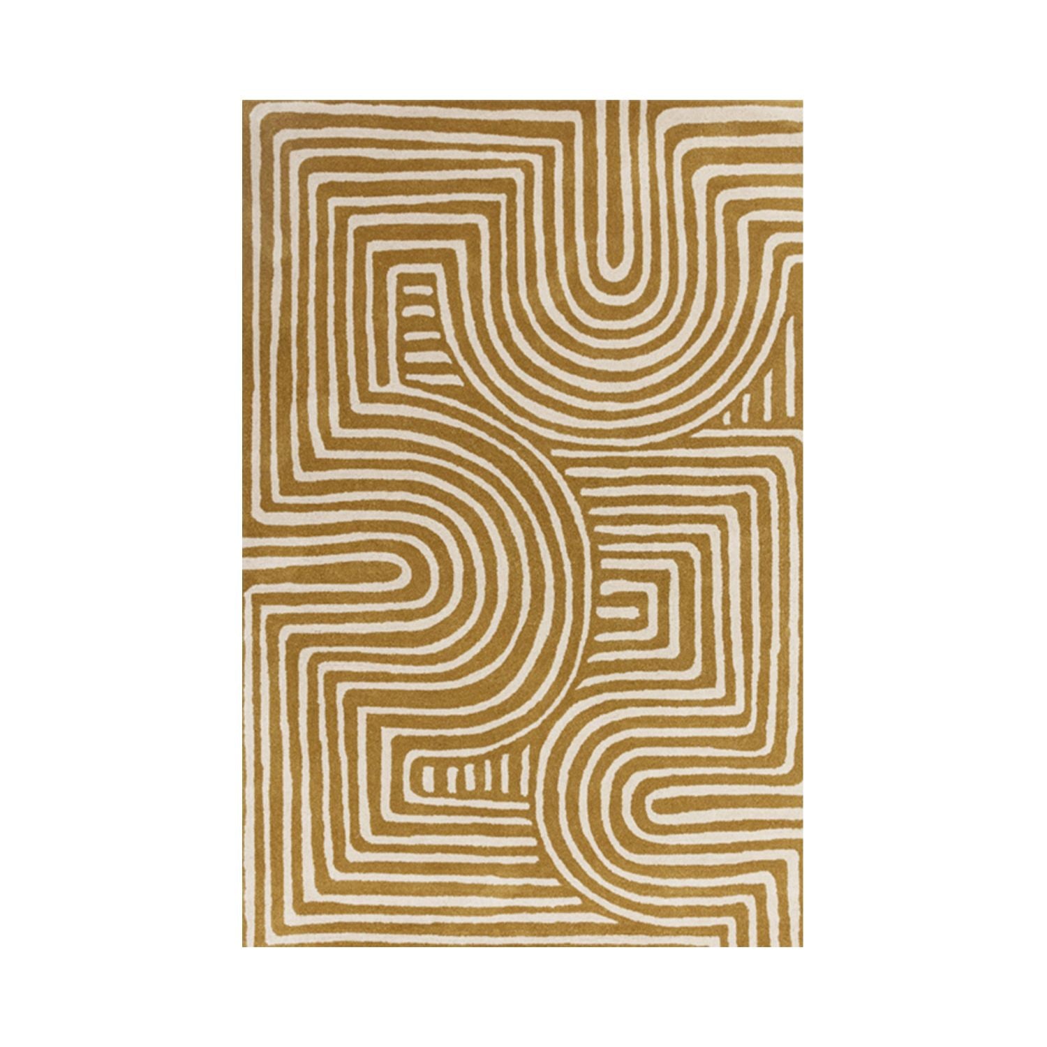 Reef Floor Rug - Curve Ochre