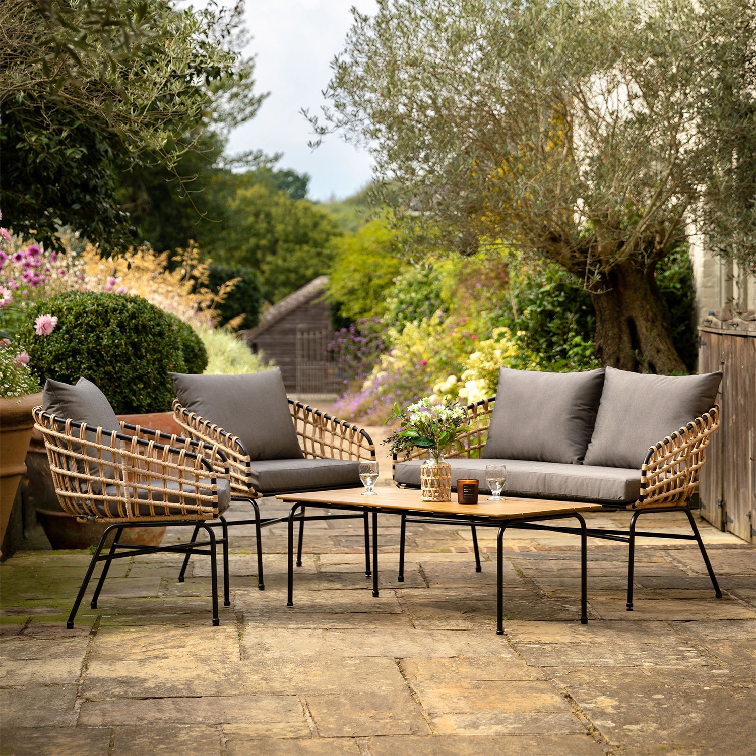 Wicker Style Garden Set