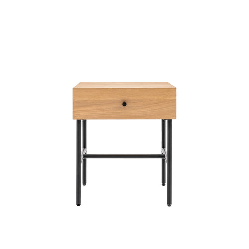 Ansel 1 Drawer Bedside:- Natural