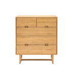 Maurice 5 Drawer Chest:- Natural