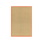 Sisal Floor Rug - Linen/Orange Border