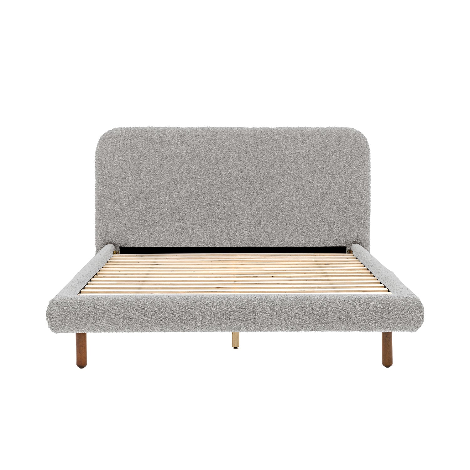 Amia 4ft6 Double Bed - Grey Stone