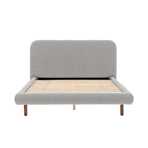 Amia 4ft6 Double Bed - Grey Stone