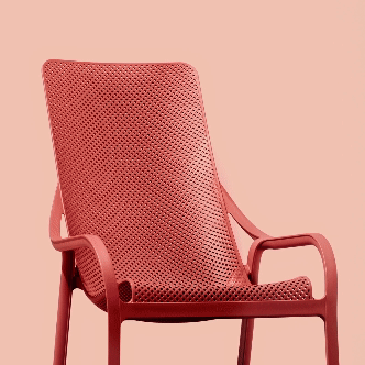 Garden Set - x2 Net Lounge Chairs By Nardi - Coral