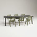 Nardi Dining Set - Rio 210 Extending Table & Doga Armless Chairs