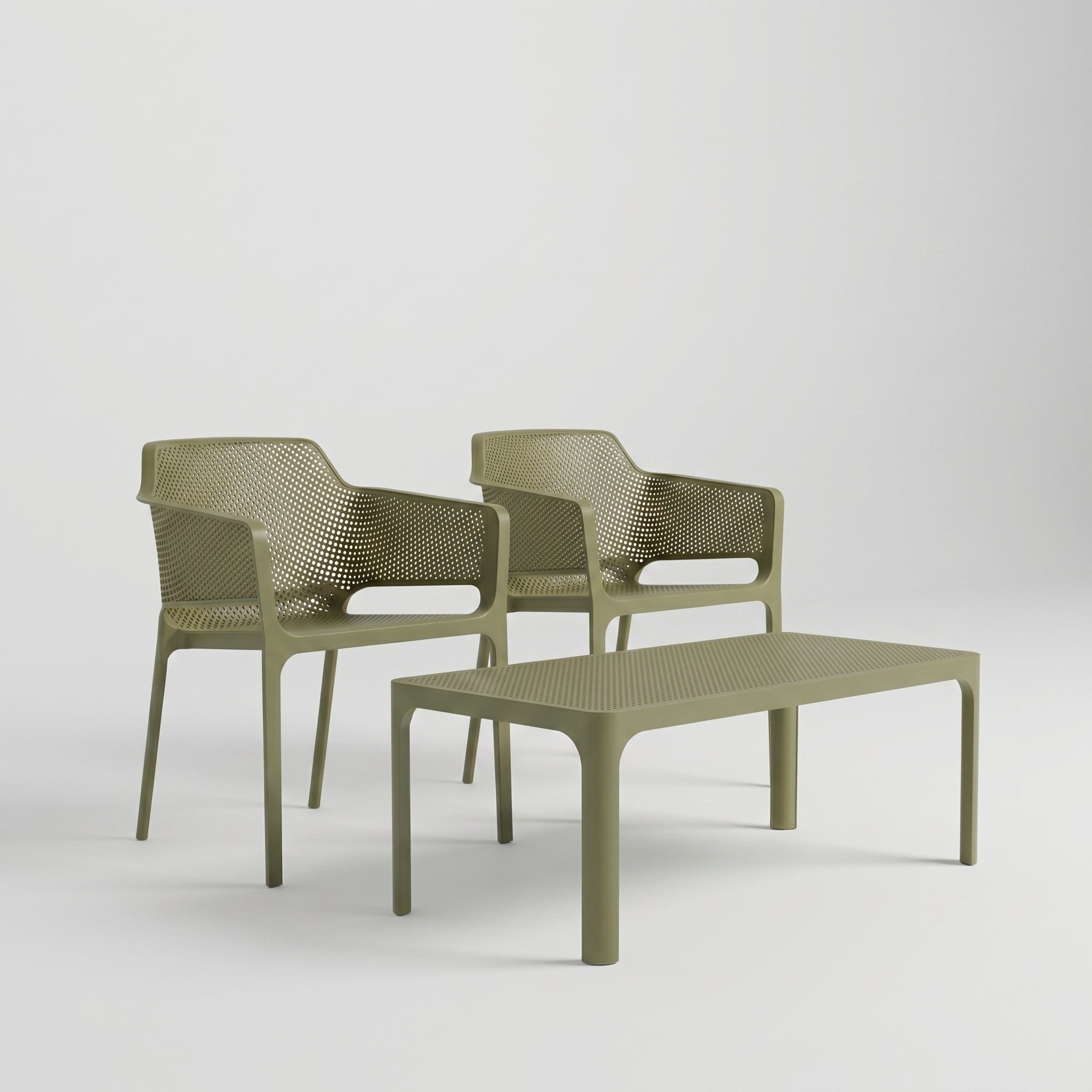 Nardi Garden Set - Net Table 100 & x2 Net Garden Chairs