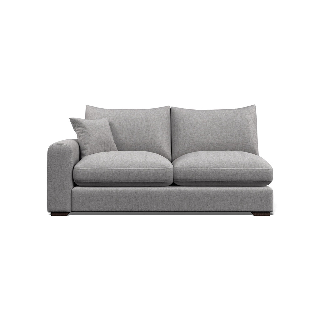 Gray Arden sofa  2 seater module with cushion on a white background