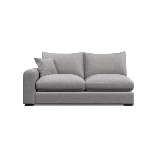 Gray Arden sofa  2 seater module with cushion on a white background