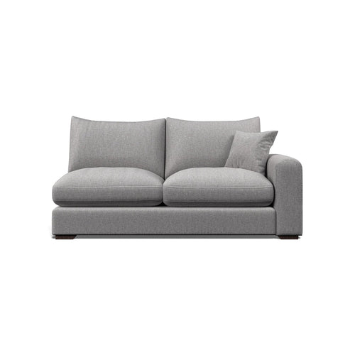 Gray Arden  Sofa Module  1 Arm 2 Seat LHF Section with a cushion on a white background