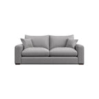 Gray Albers 3 Seater sofa with cushions on a white background