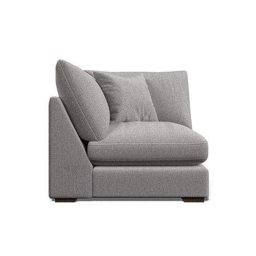 Gray corner  section to build your own sofa configuration on a white background