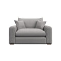 Gray Arden Snuggle Chair With Two cushions on a white background