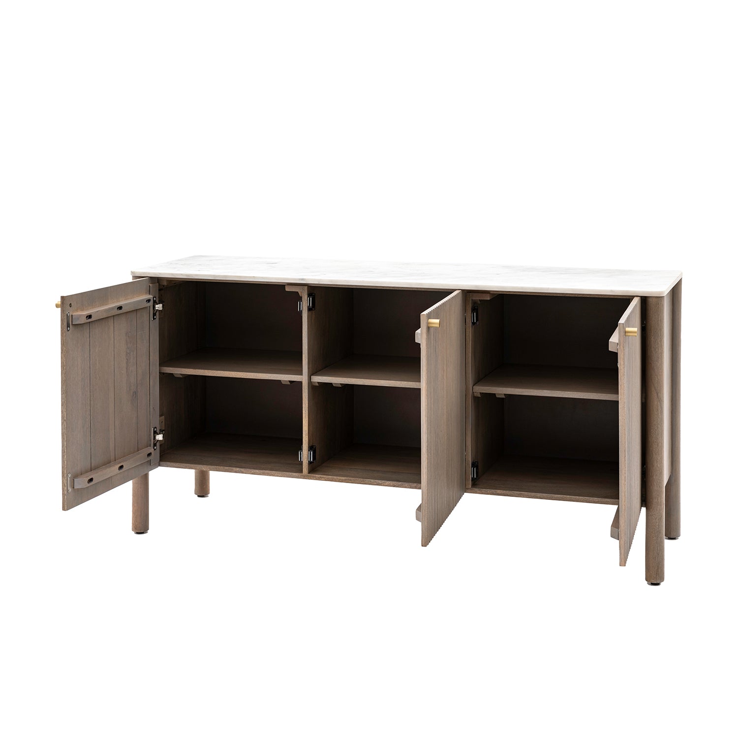 3 Door Sideboard - White & Grey Wash Finish