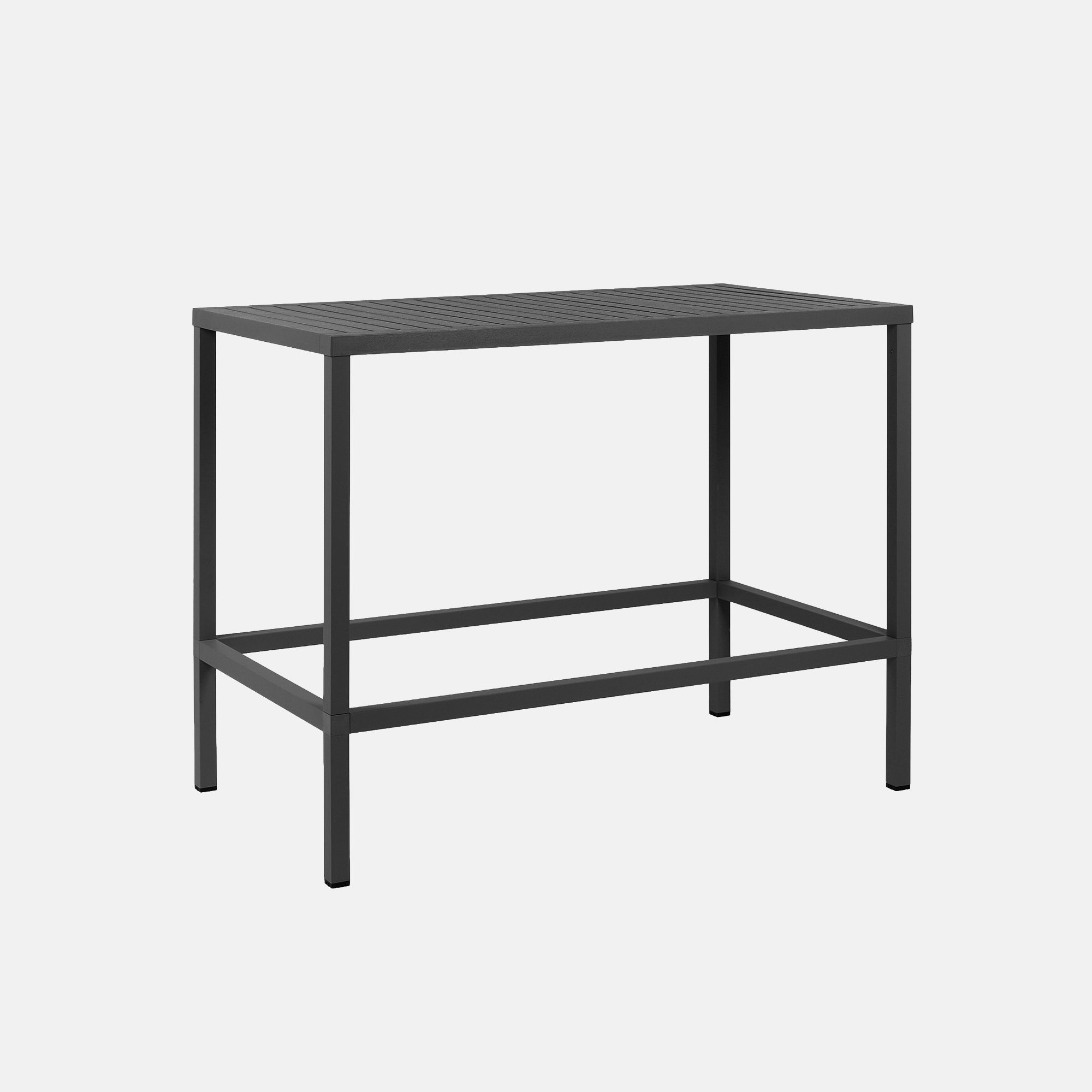 Black outdoor garden use bar table on a white background