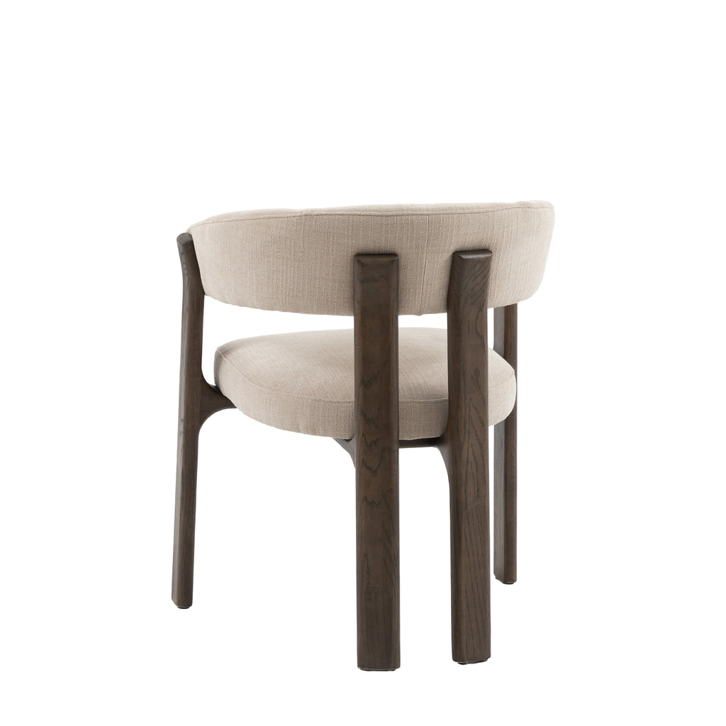 Natural dining chair in modern dining room