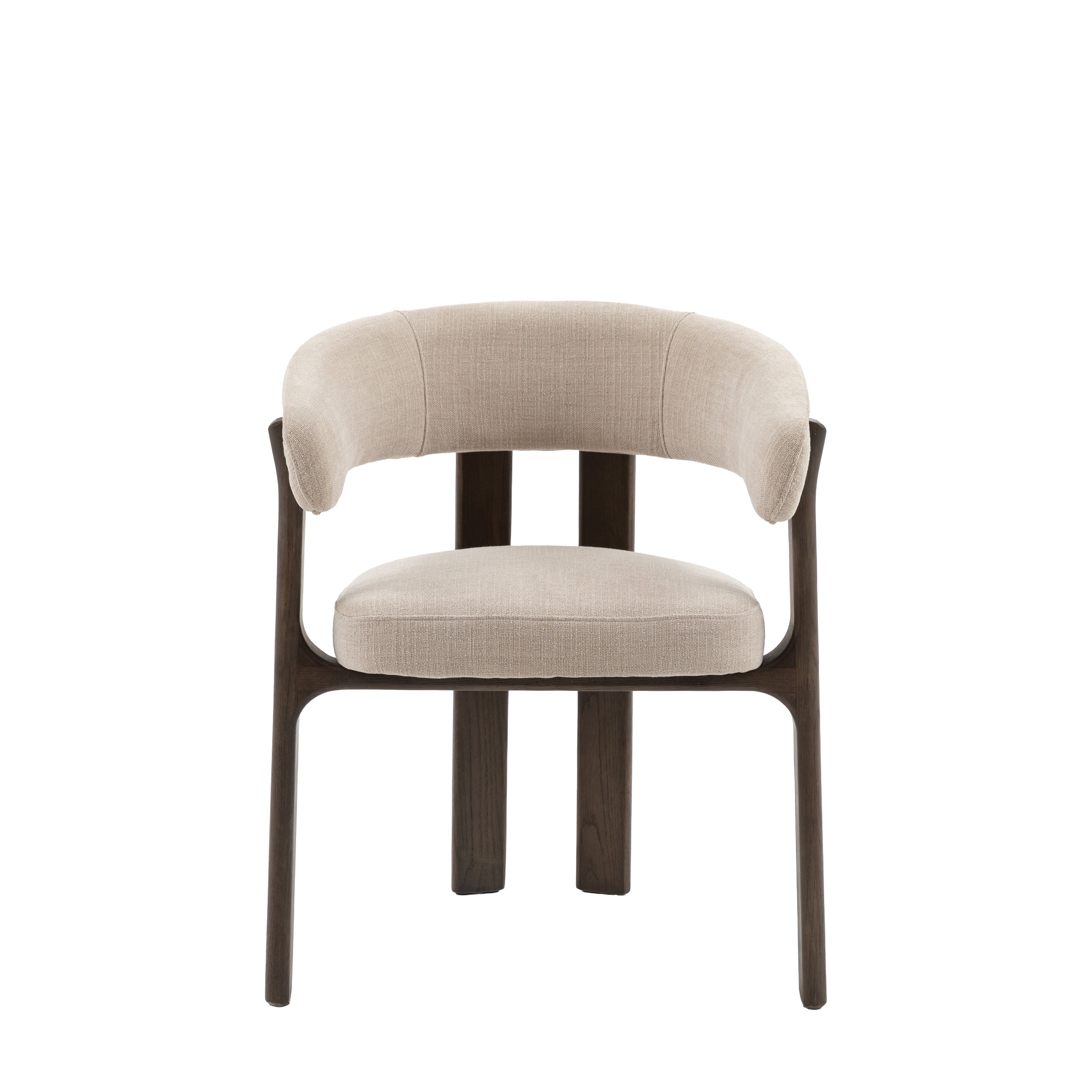 Modern dining table with natural wood chairs