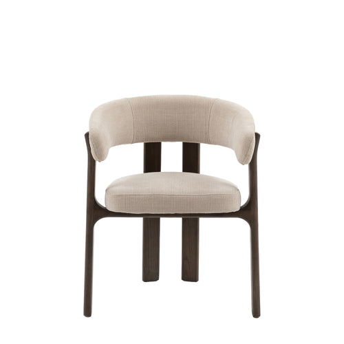 Modern dining table with natural wood chairs