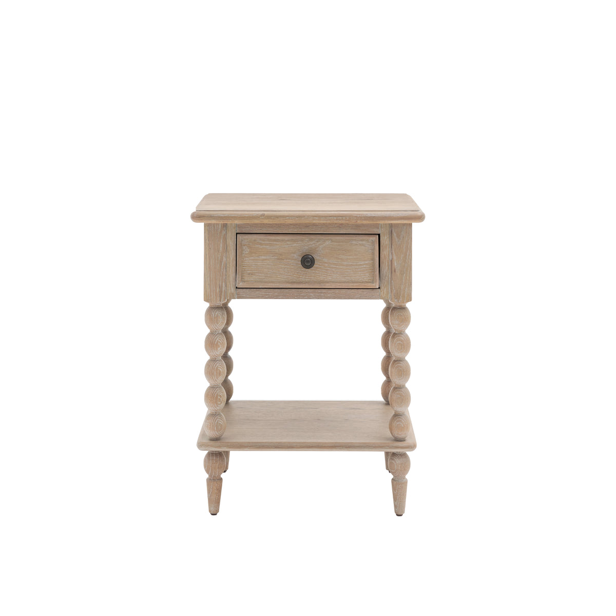 Lime Wash Bobbin Leg Artisan 1 Drawer Bedside