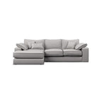Astoria Medium Chaise Sofa left-hand facing with Oxford edge detail and contemporary design
