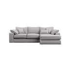 Astoria Medium Chaise Sofa right-hand facing with clean lines and feather-filled arm pads