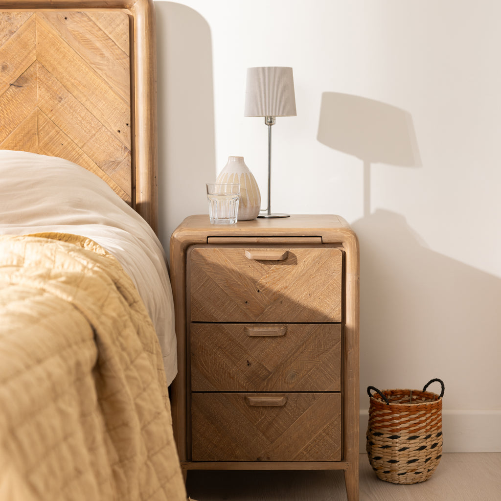 Jakarta 3 Drawer Bedside - Small