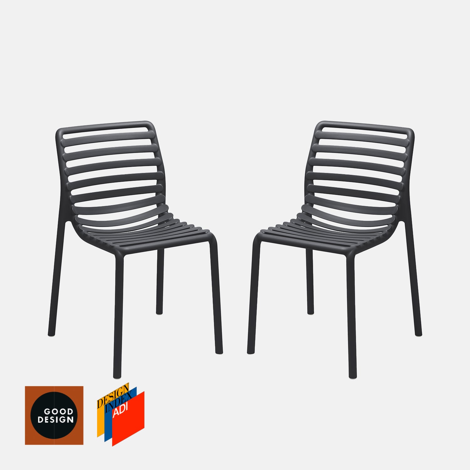 Doga Armless Chair By Nardi - Set Of 2