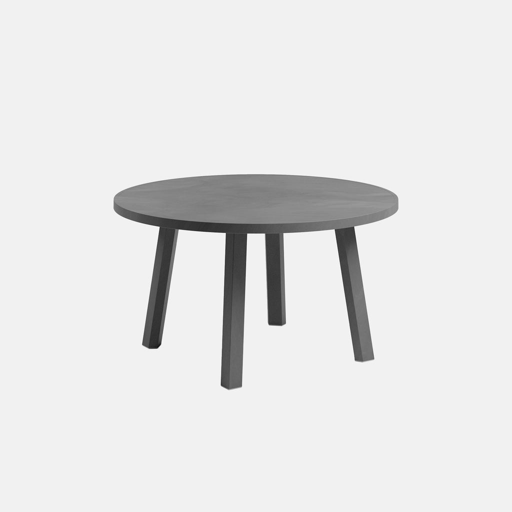 Round Gray Garden Table On A White Background