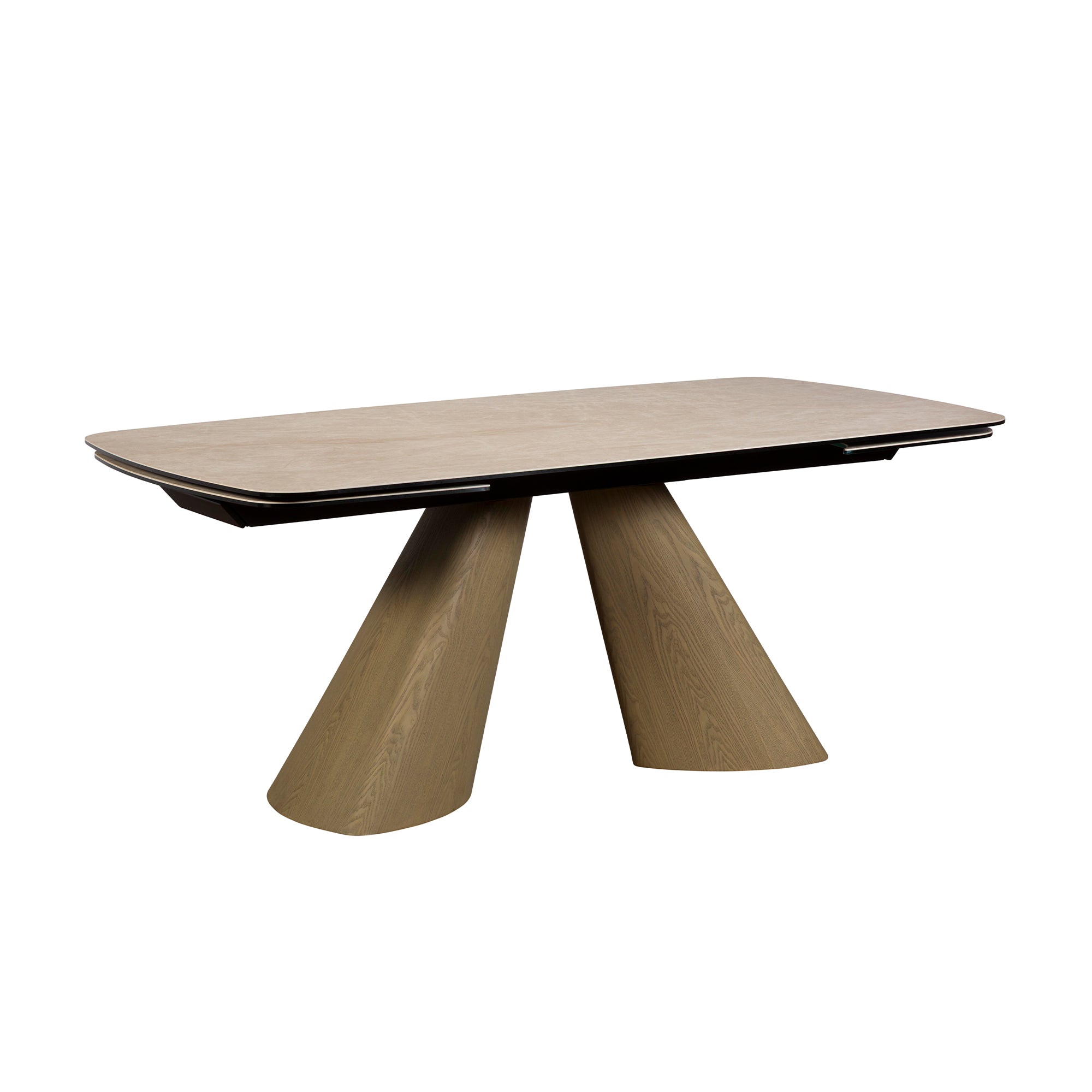 Wandsworth Dining Table - Extending table with a unique base design on a white background