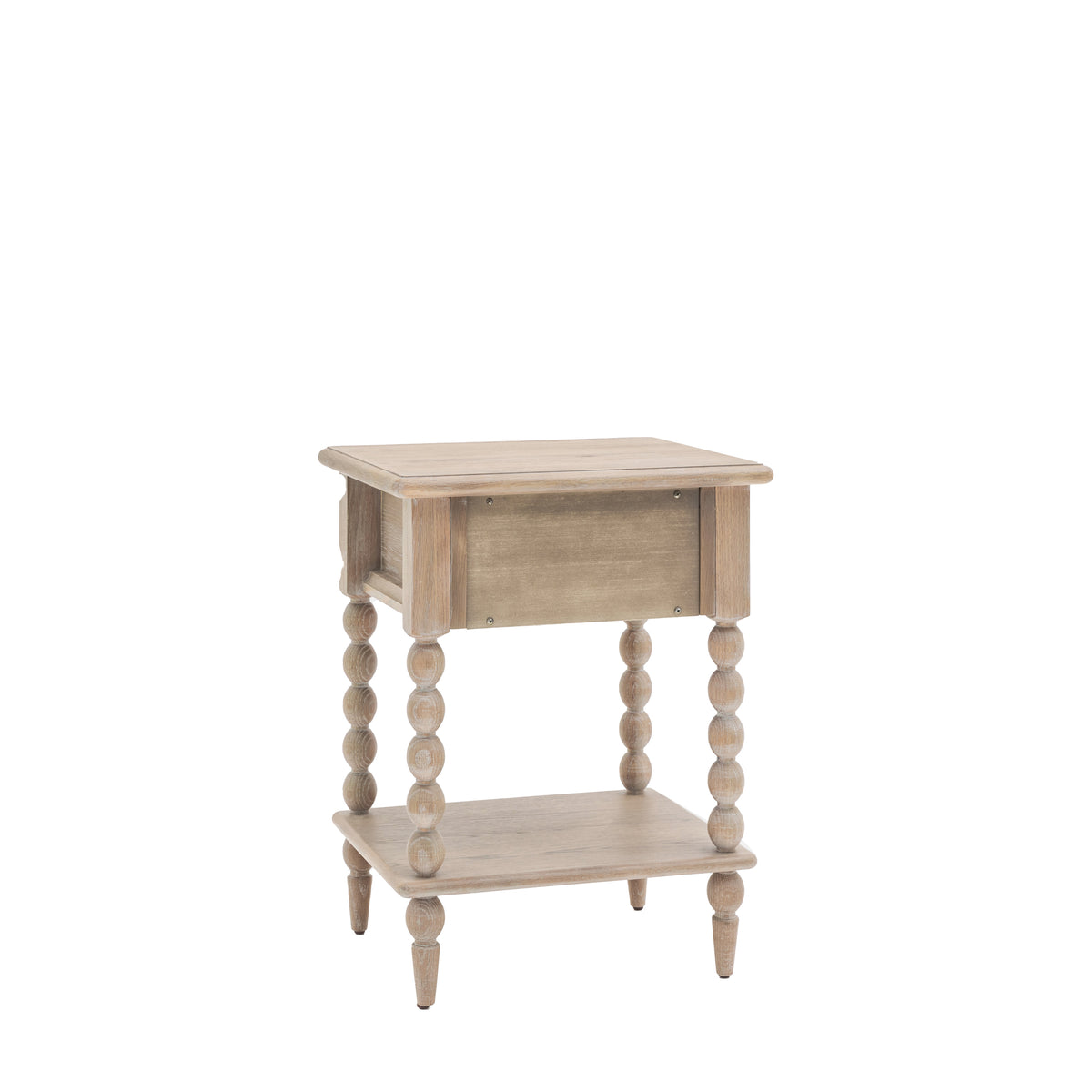 Lime Wash Bobbin Leg Artisan 1 Drawer Bedside