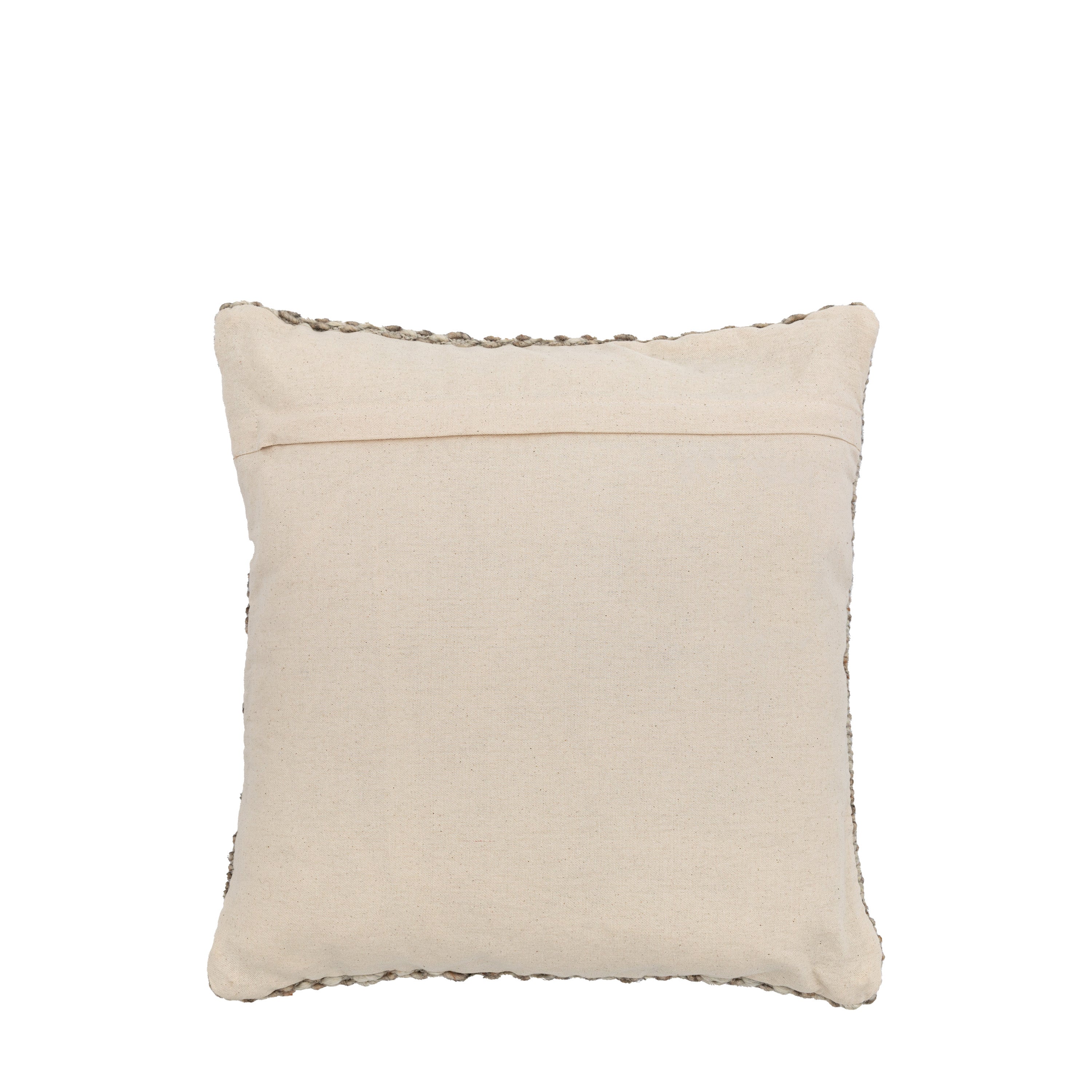 Shop a modern square cushion in natural tones