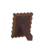 Wooden photo frame with natural brown finish