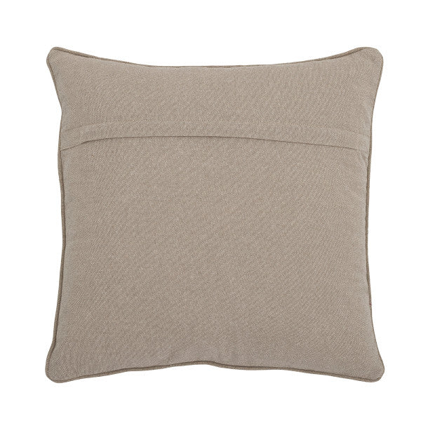 The back of the cushion is a beige colour, which is put on a white background