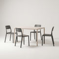 Nardi Dining Set - Piave 120cm Garden Table & Cassia Armless Chairs - Natural