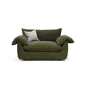 Bayswater Cuddler Chair In Matt Chenille Olive
