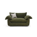Bayswater Cuddler Chair In Matt Chenille Olive
