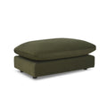 Bayswater Footstool In Matt Chenille Olive