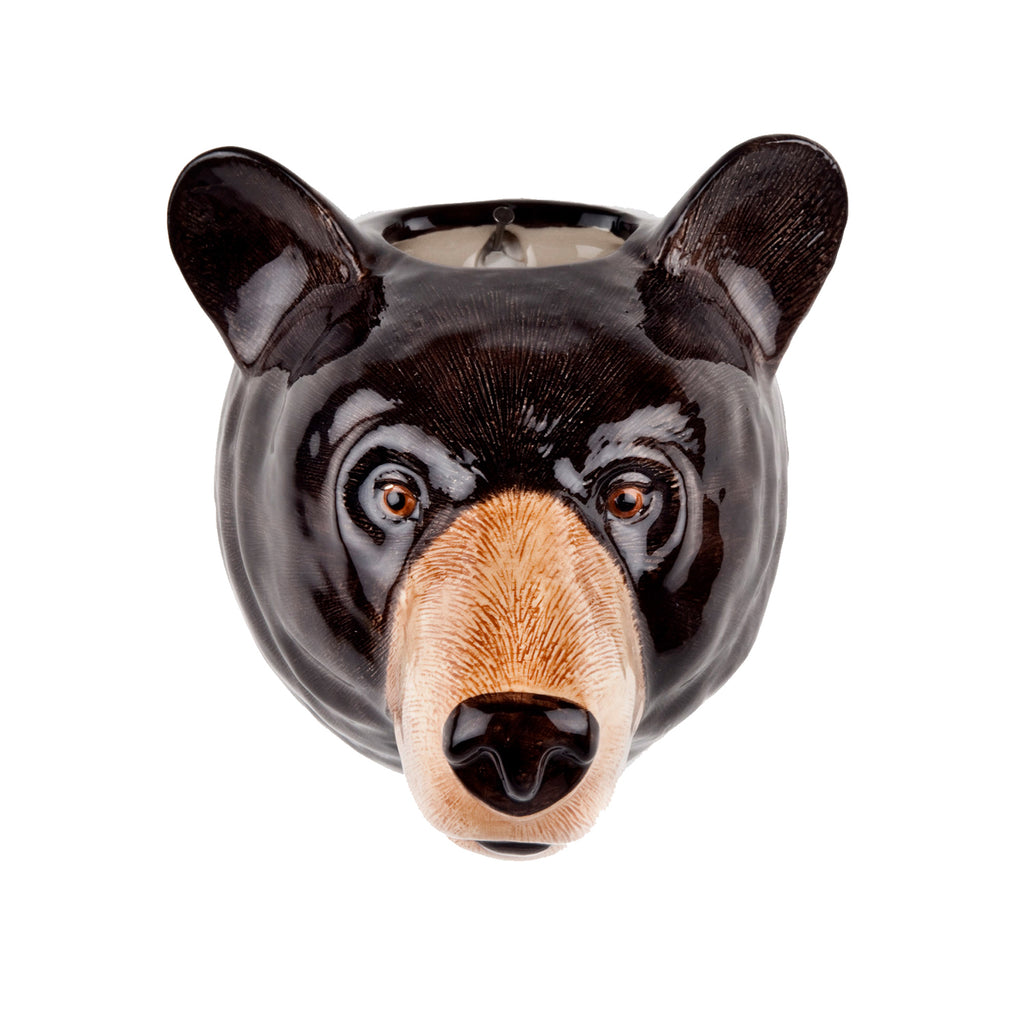 Black Bear Wall Vase